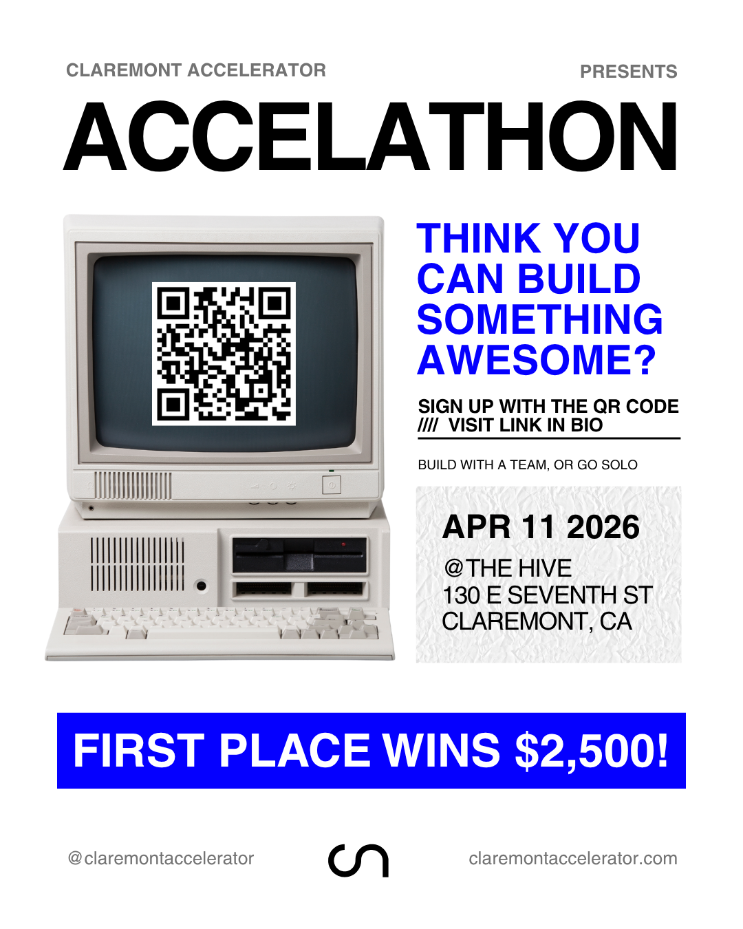 Claremont Accelerator Accelathon flyer